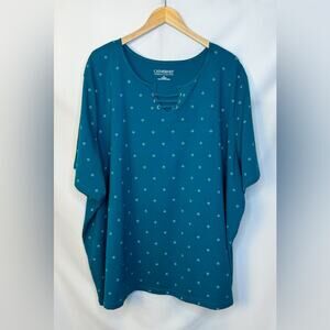 Catherine’s Suprema Collection Teal Top 5X Soft Breathable Comfy Casual Relaxed